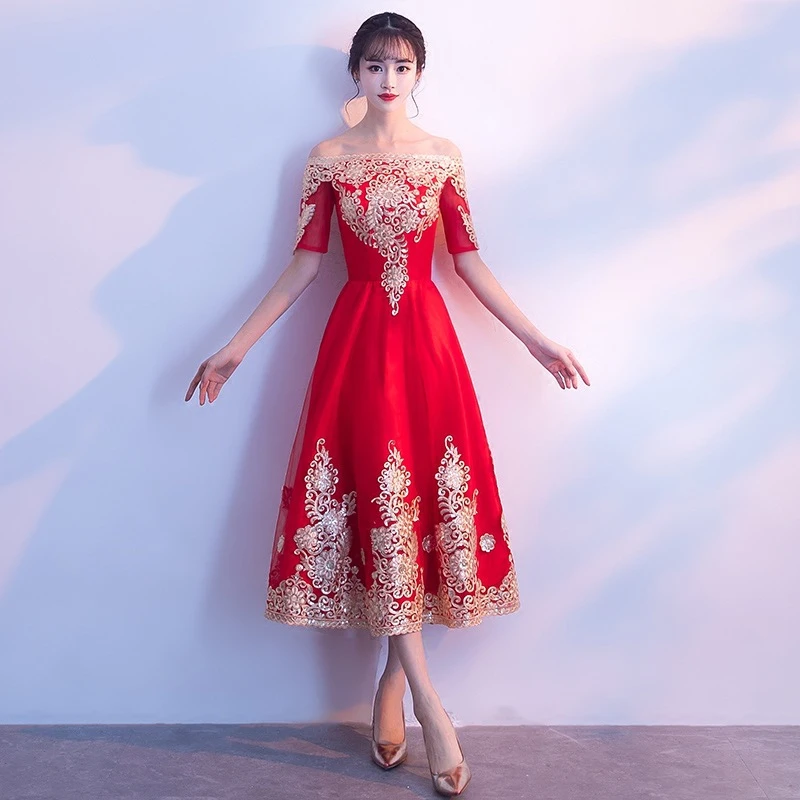 Red classic dress Clearance