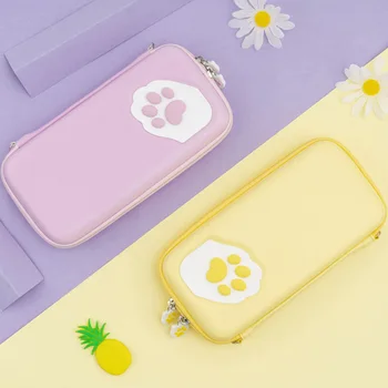 

Colorful Cat Paw Switch Storage Bag Silicone Hard Cover Shell Waterproof Box NS Lite Game Case For Nintendo Switch Accessories