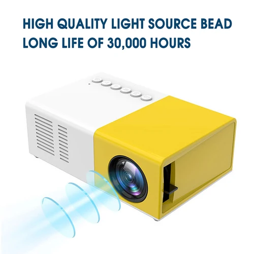 Salange J9 프로 프로젝터, 1000 루멘, 480x360 픽셀, 3.5mm 오디오 HDMI, USB 미니 LED 프로젝터, 홈 미디어 플레이어, PK YG300 3