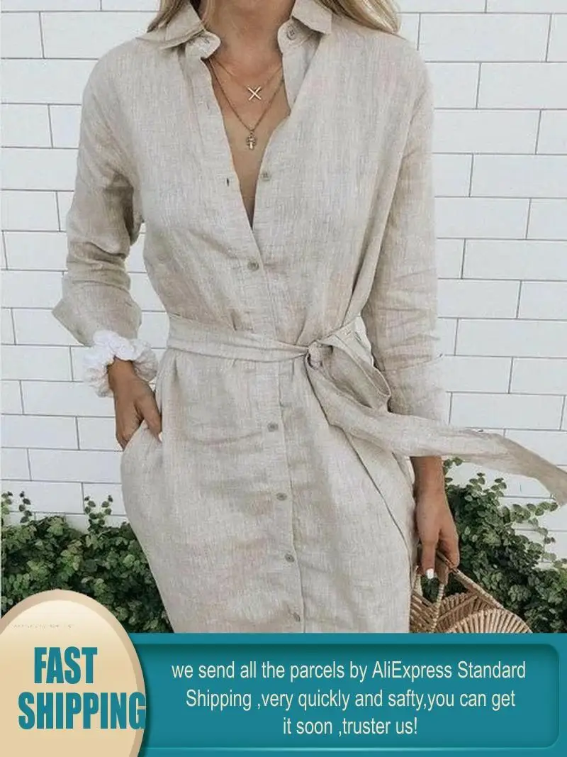 minimalist linen dress