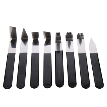 

8PCS DIY Stainless Steel Repaired Embryo Knife Clay Pottery Tools Sculpture Tools Art Set Gypsum Scraper Art Supplies