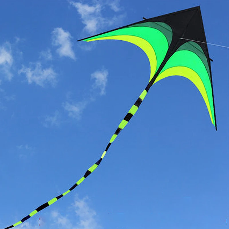 Nieuwe Driehoek Vlieger Staart Kinderen Outdoor Speelgoed Met Handvat Nylon Scheurvast Albatros Kite Accessoires Funtoy gift|Vliegers en accessoires| -