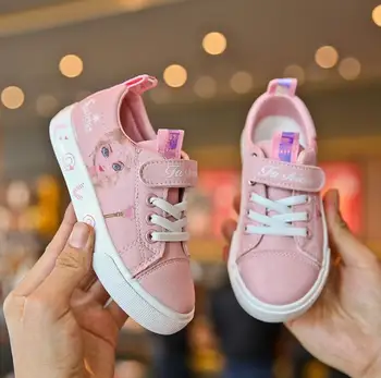 

Kid Shoes Boys Sport Sneakers Children ann elsa princess trainer cartoon beauty Tenis Brand Shoes Enfant girl leather sneaker