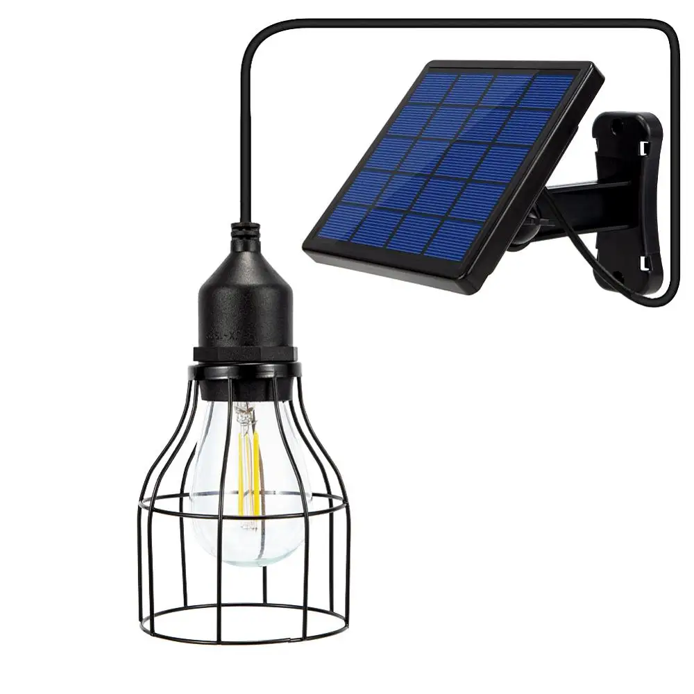 Ampoule Led E27 à énergie solaire avec cordon de 3 mètres, luminaire d