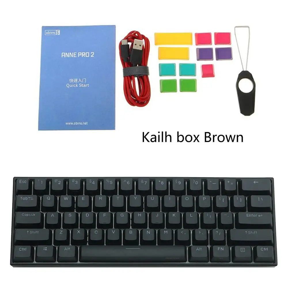 60% механическая клавиатура Bluetooth 4 0 Type C RGB 61 клавиша Kailh Box Switch|Клавиатуры| |
