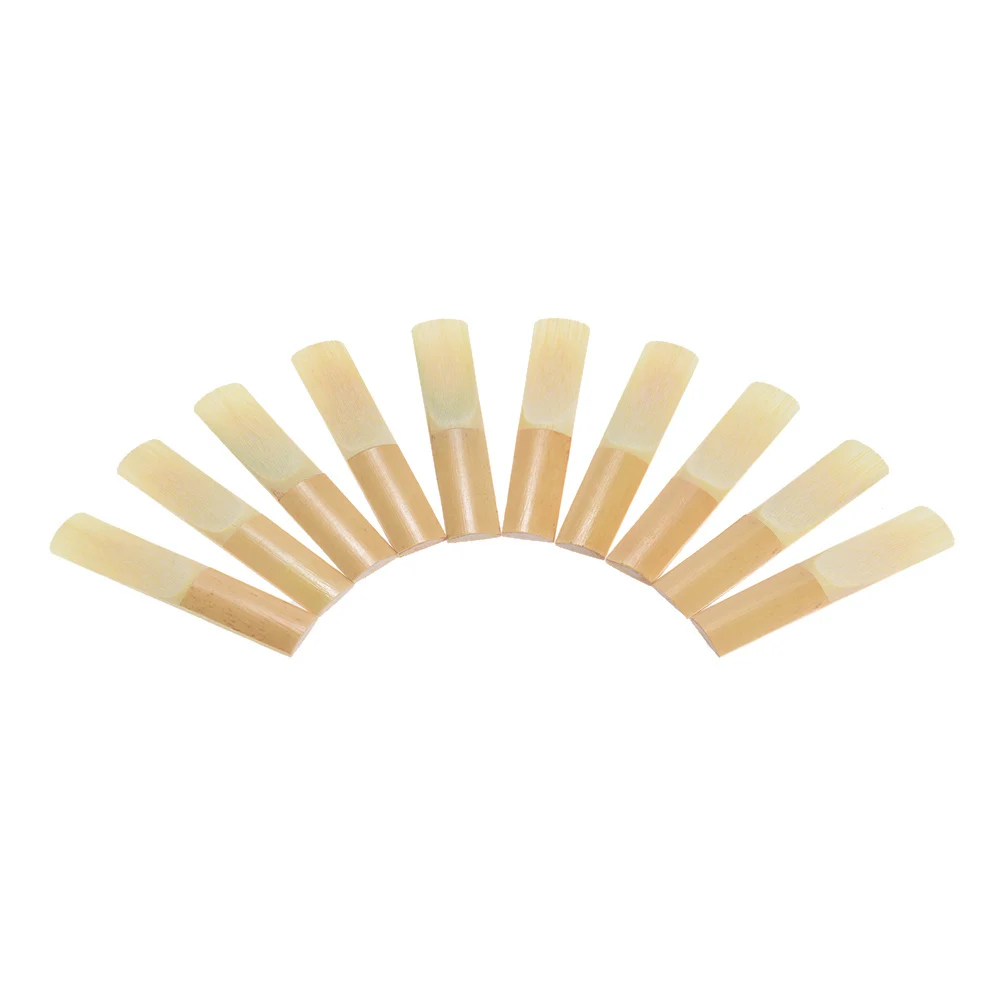 Saxophone Reeds 10pcs Bb Tenor Saxophone Bamboo Strength 2.5