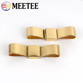 

4/10pcs Meetee 18*78mm Metal Bow Hardware Shoe Bag Buckle DIY Luggage Materials Decorative Buckles Clothing Sewing Accessories
