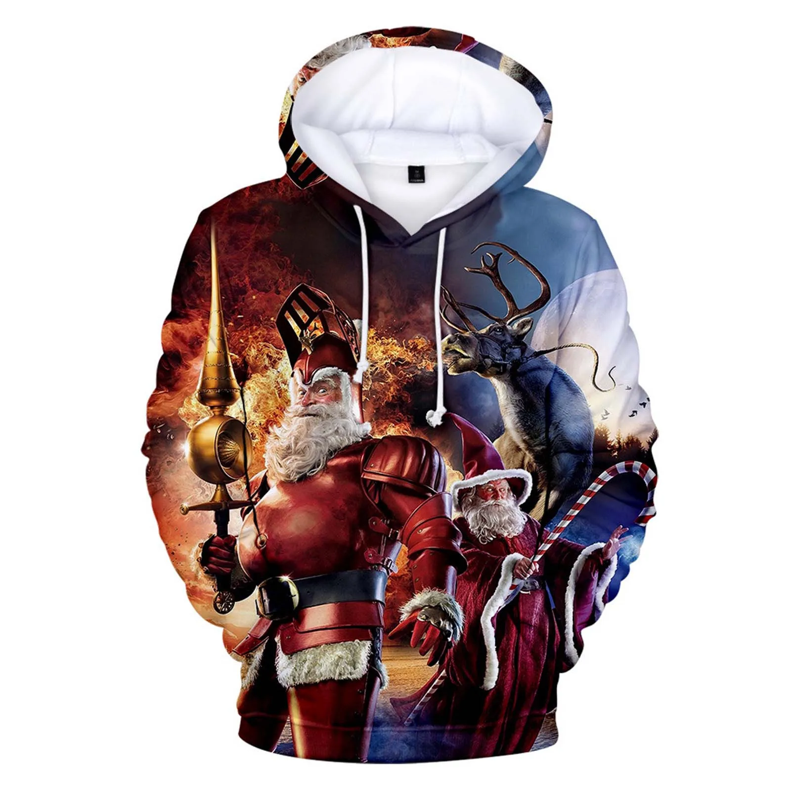 Christmas 3D Hoodies Kids Adult Sweatshirts Men Women Funny Hoodies Autumn Long Sleeve Warm Winter Hoodie Santa Claus top 1