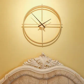 

selling fashion wall clock modern design Light and decoration household wall circular art ins Wrought iron Ornamental clock