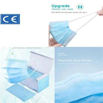 

50PCS Outdoor Face Mouth Cover Ptotective Shield Breathable Anti-haze Non-woven Fabric + 90 Meltblown Fabric Disposal Protection