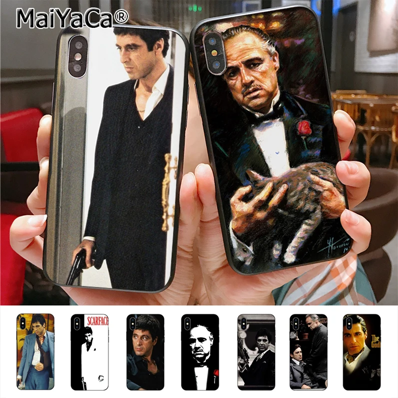 MaiYaCa Лицо со шрамом Godfather Ma чехол для телефона iPhone 5 SE 6s 7 8 plus X XR XS 11 pro max samsung Galaxy S6 S7 S8