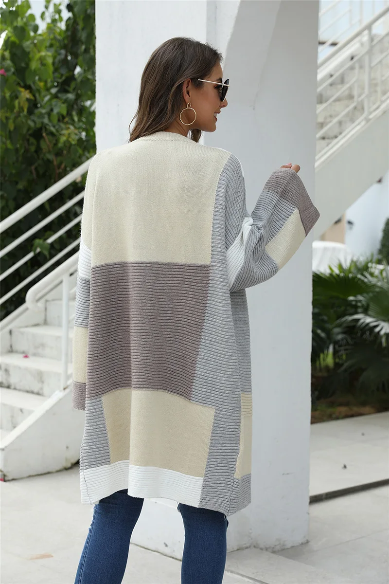 Fitshinling Boho праздничные женские кардиганы, свитера, зимнее пальто, верхняя одежда в стиле пэчворк, тонкие длинные женские вязаные куртки Caridigan, Новинка