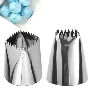 

Large Size Square Icing Piping Nozzles Cake Decorating Pastry Tip Sets Fondant Cake Decorating Mold Tools 2 Sizes