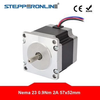 

Nema 23 Stepper Motor 0.9Nm(127.5oz.in) 57x52mm 2A 4-lead 6.35mm Shaft Step Motor for CNC Lathe Router