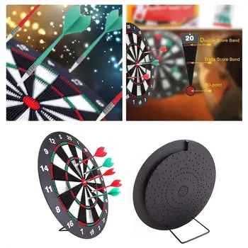 

Security Plastic Dartboard With 6 Bristle Darts Staple-free Toy Kid Number adult Bullseye with Ring Inhouse Entertainment O N6A5