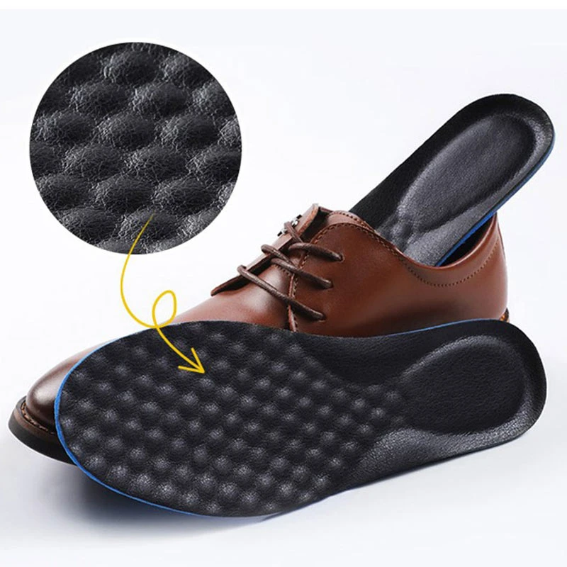 Leather Insoles For Shoes Men Shoes Pad Soft Breathable Absorb Sweat Sport Insole Unisex Foot