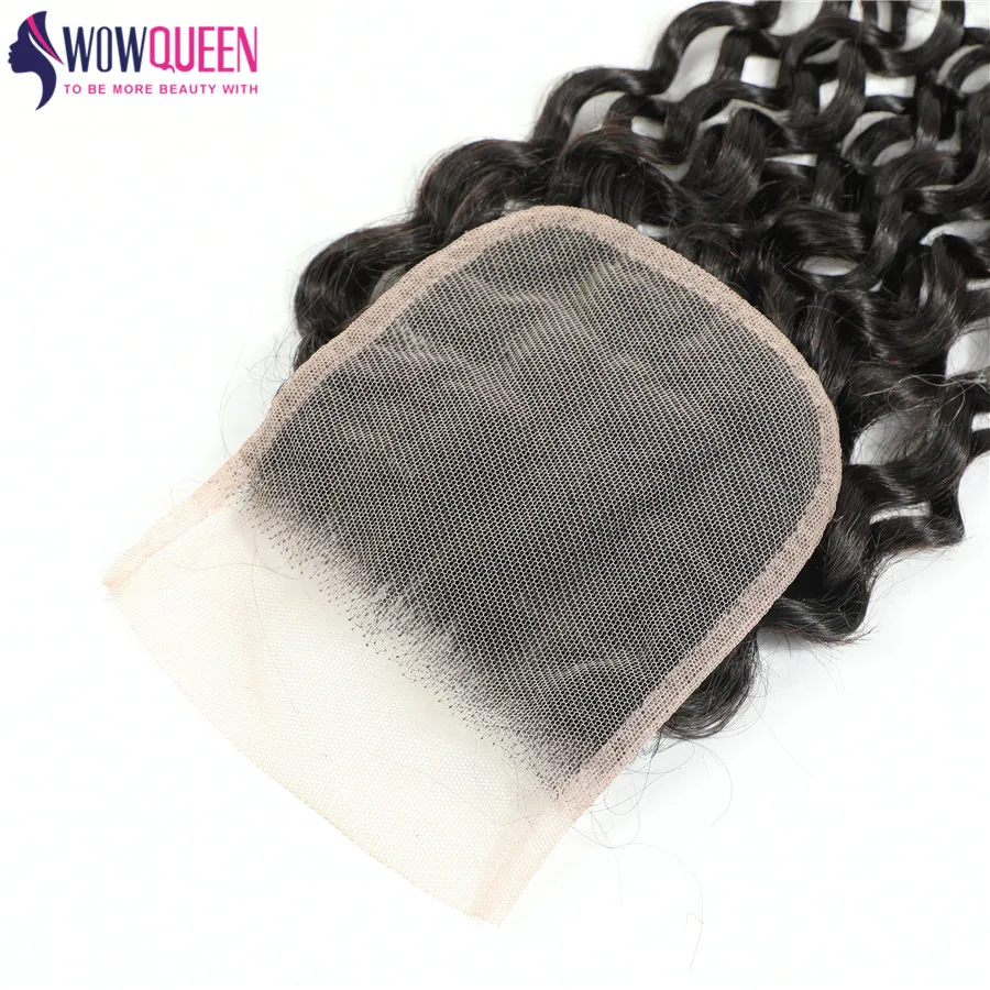 Fechamento de Wowqueen Fechamento de Fechamento de 7x7 e Pacotes de Ondas Água Remy Cabelo Brasileiro Tece Humano d' 7 Cheap Pacotes com 34 com fecho