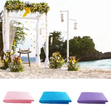 48 см* 5 м прозрачный рулон тюля для наружной свадьбы, дня рождения, вечеринки, украшения свадебного стола белого, синего, розового цвета 7z Sh015