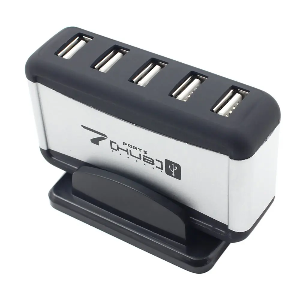 Портативный 7 Порты и разъёмы USB 2 0 концентратор высокой Скорость разветвитель с