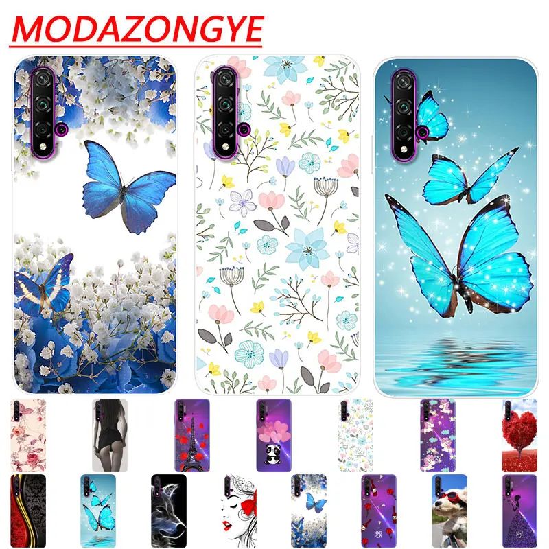 Чехол для Huawei Nova 5 T силиконовый чехол Nova5T мягкая задняя крышка из ТПУ защитный