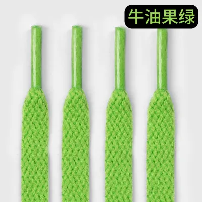 36 Colors 8mm Flat Thicken White AF1  Kids  Shoelaces  Basketball Sneakers Sail  Shoe Laces  Shoe Accessories 60/100/120/140 Avocado Green
