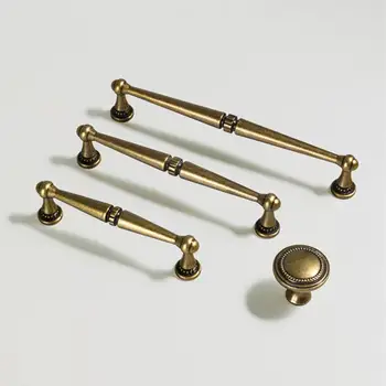 

American cabinet handle new Chinese cabinet door handle Antique Chinese simple green bronze handle