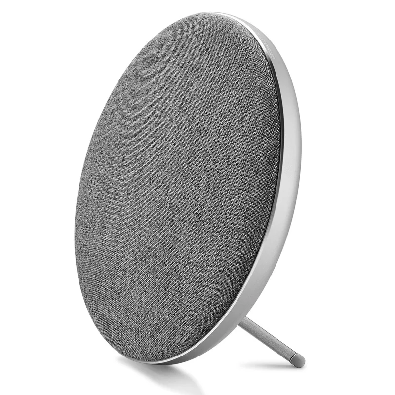 Grey Ультратонкий металлический Настольный HIFI беспроводной Bluetooth динамик бас два канала TF карта AUX колонки для полки, 6 часов работы, чистый стерео звук, металлообработка 10 Вт, встроенный микрофон - Цвет: Grey