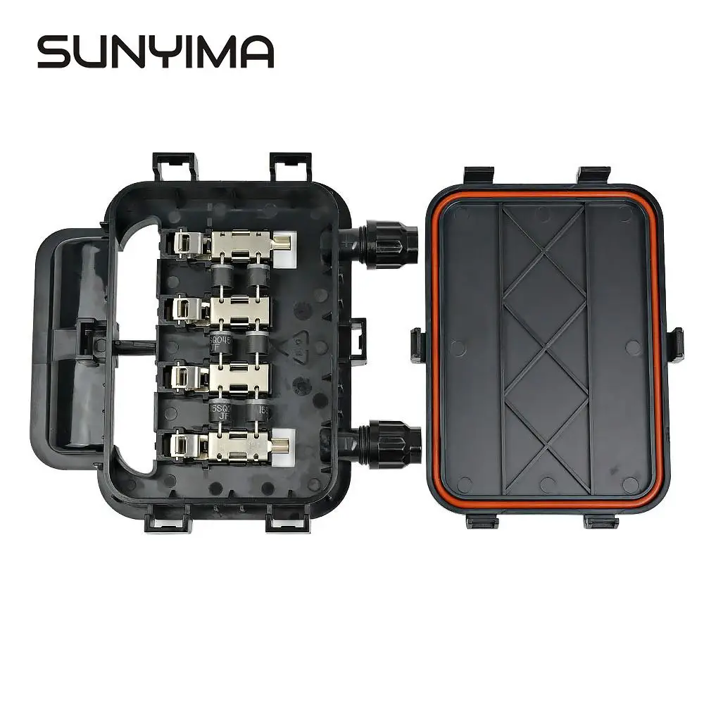 

SUNYIMA 250W-350W Solar Junction Box Waterproof IP65 For Solar Panel Connect PV Junction Box Solar Cable Connection With Diode