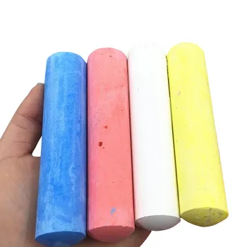 

4PCS DIY Children Painting Chalk White And Chromatic Set Floor Dust-free Sidewalk Chalks for Kids Teaching Blackboard Daily Use