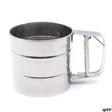 Ручной инструмент для выпечки торта из нержавеющей стали ручной муки порошок сетка чашка сито шейкер мука кухонный фильтр