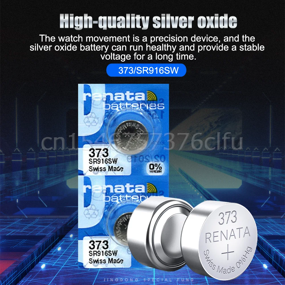 coin cell battery 5PCS Original Renata 373 SR916SW 916 LR916 SR68 1.55V Silver Oxide Watch Battery Remote Control Swiss Made Button Coin Cell portable power pack