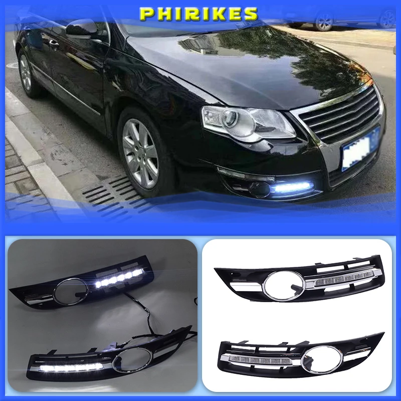 

Super bright Waterproof car light DRL LED Daytime Running Lights with fog lamp hole For VWVolkswagen Passat B6 2006-2011