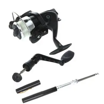 

Fishing Rod Reel Line Combo Shape Super Short Telescopic Pole Mini Spinning Wheel Wire Fishing Tackle Rod Combo #d