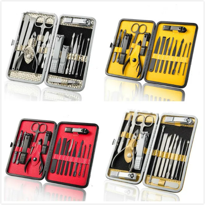 

8-20pcs/set Nail Clippers Nail Nippers Clipper Stainless Steel Nails Clippers Scissors Suit Set Kits Manicure Nails Tool Ami33