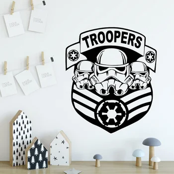 

Star Wars Badge Wall Decal Kids Room Ornament Creative Galactic Empire Vinyl Wall Sticker Home Decoration Playing Room Y984