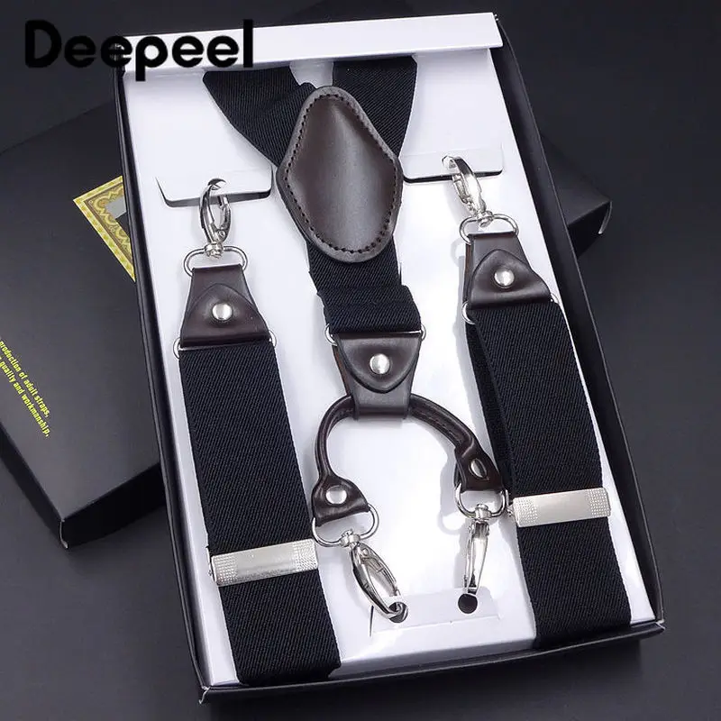 Deepeel 1 шт. 3 5*120 см мужские подтяжки металла на ремне с пряжкой Мужской Бандаж 4