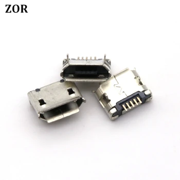 

500pcs/lot 5PIN Micro USB socket connector charging port jack v8 5.9mm With fixed foot,Long foot for Samsung/Lenovo/Huawei