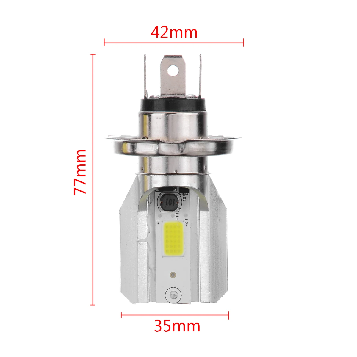 1 шт. DC12V H4 800-2000LM светодиодный мотоциклетный головной светильник, велосипедная лампа для противотуманной фары, аксессуары для мотоциклов