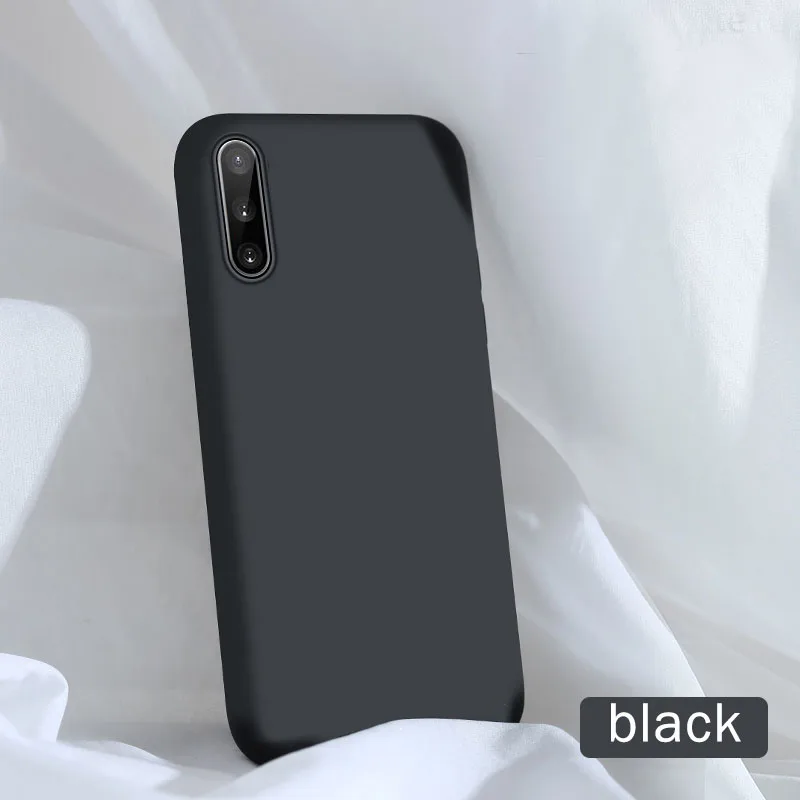 Black Противоударный чехол для huawei P20 P30 mate 20 Lite Pro, жидкий силиконовый чехол для телефона huawei mate 20 30 Pro P smart, задняя крышка - Цвет: Black