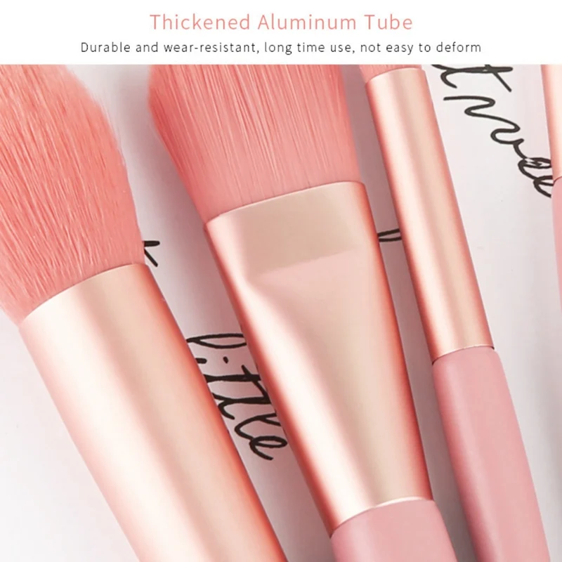 8pcs Makeup Brushes Set Foundation Brush Loose Powder Brush Eyeshadow Eyebrow Eyelash Brush Kit Professional Makeup Tools