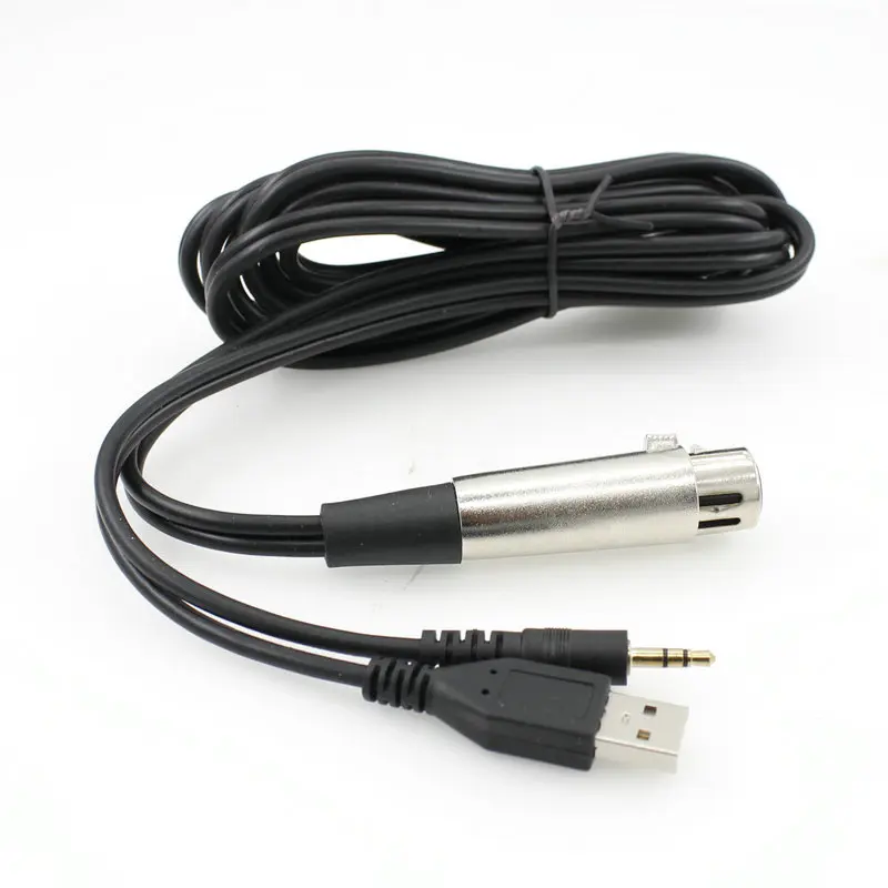 Cabo de Áudio do Microfone Usb com Cabo Duplo de 3.5mm para o Cabo mk F100tl Mk-f200fl F200fl Xlr - Image 3