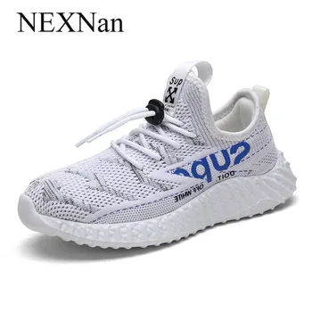 

NEXNan Sport Children Shoes For Kids Sneakers Boys Casual Shoes Girls Sneakers Brethable Mesh Running Elastic band Outdoor 2020