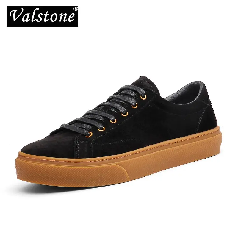 Valstone/Весенняя мужская повседневная обувь из натуральной кожи На шнуровке