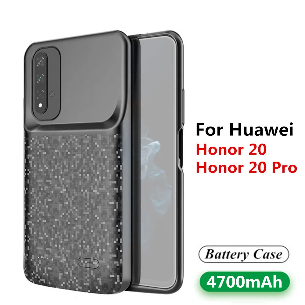 Портативный Банк питания 4700mAh внешний аккумулятор зарядное устройство чехол для huawei Honor 20 Pro резервного копирования зарядный чехол для huawei Honor 20