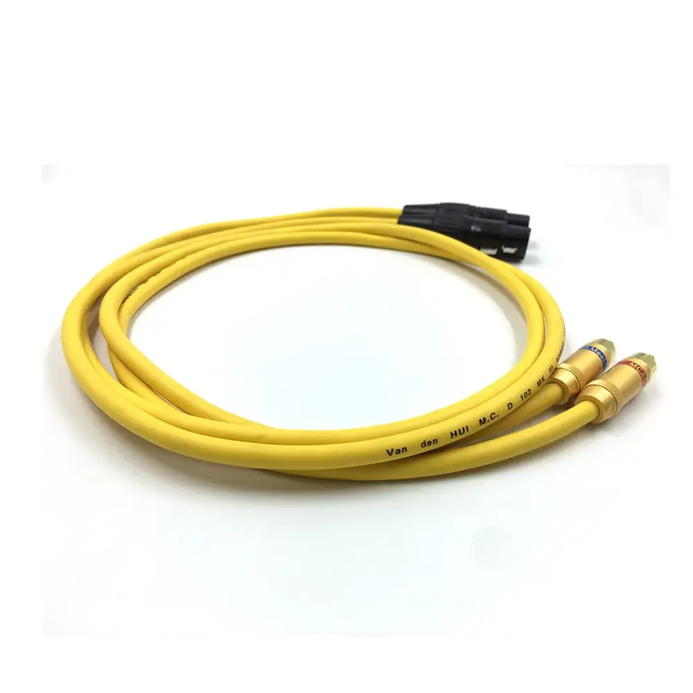 Pair Hifi Diy Rca To Xlr Balanced Plug Audio Cable Van Den Hul Cross