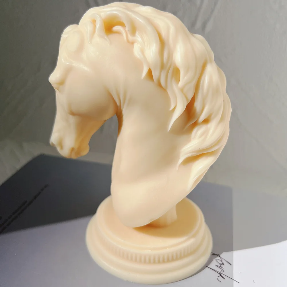 Horse Head Statue Candle Silicone Mold Bust Riding Sculpture Art Figurine Animal Poney Candle Mould silicone mold,silicone candle mold,silicone candle molds,candle mold