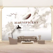 Пользовательские Европейский стиль натуральный Золотой джаз белый мрамор Обои для рабочего стола