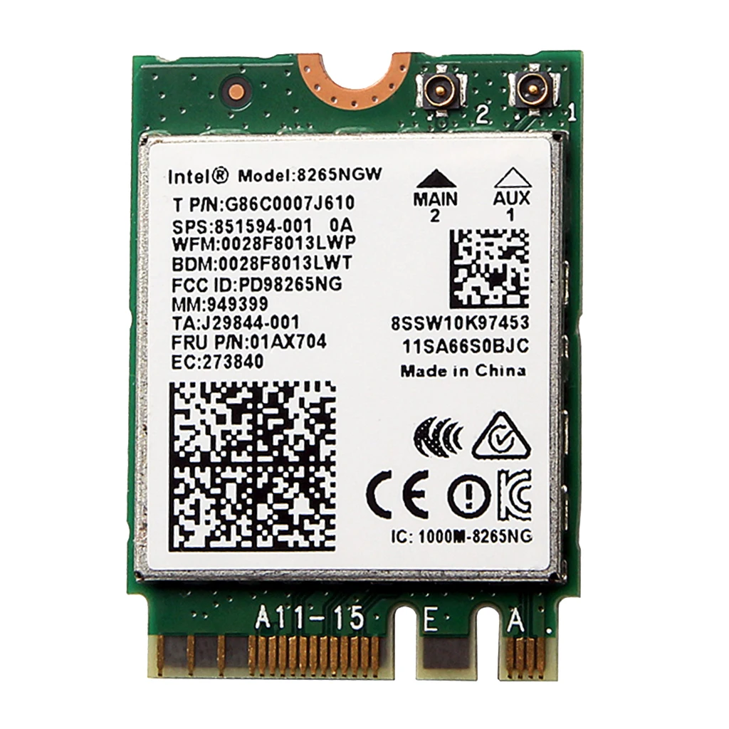 Двухдиапазонный беспроводной AC 8265 8265NGW NGFF 1,73 Гбит/с Bluetooth 4,2 M.2 карта