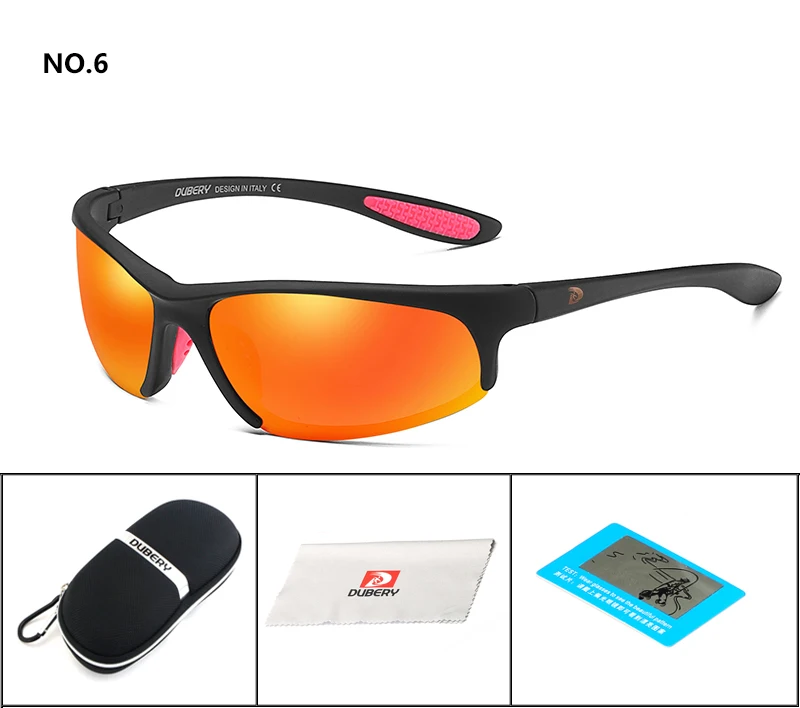 DUBERY, Ретро стиль, мужские, s, поляризационные солнцезащитные очки, для вождения, рыбалки, оттенки, крутые, модные, солнцезащитные очки для мужчин, зеркальные, очки, UV400 - Цвет линз: D6