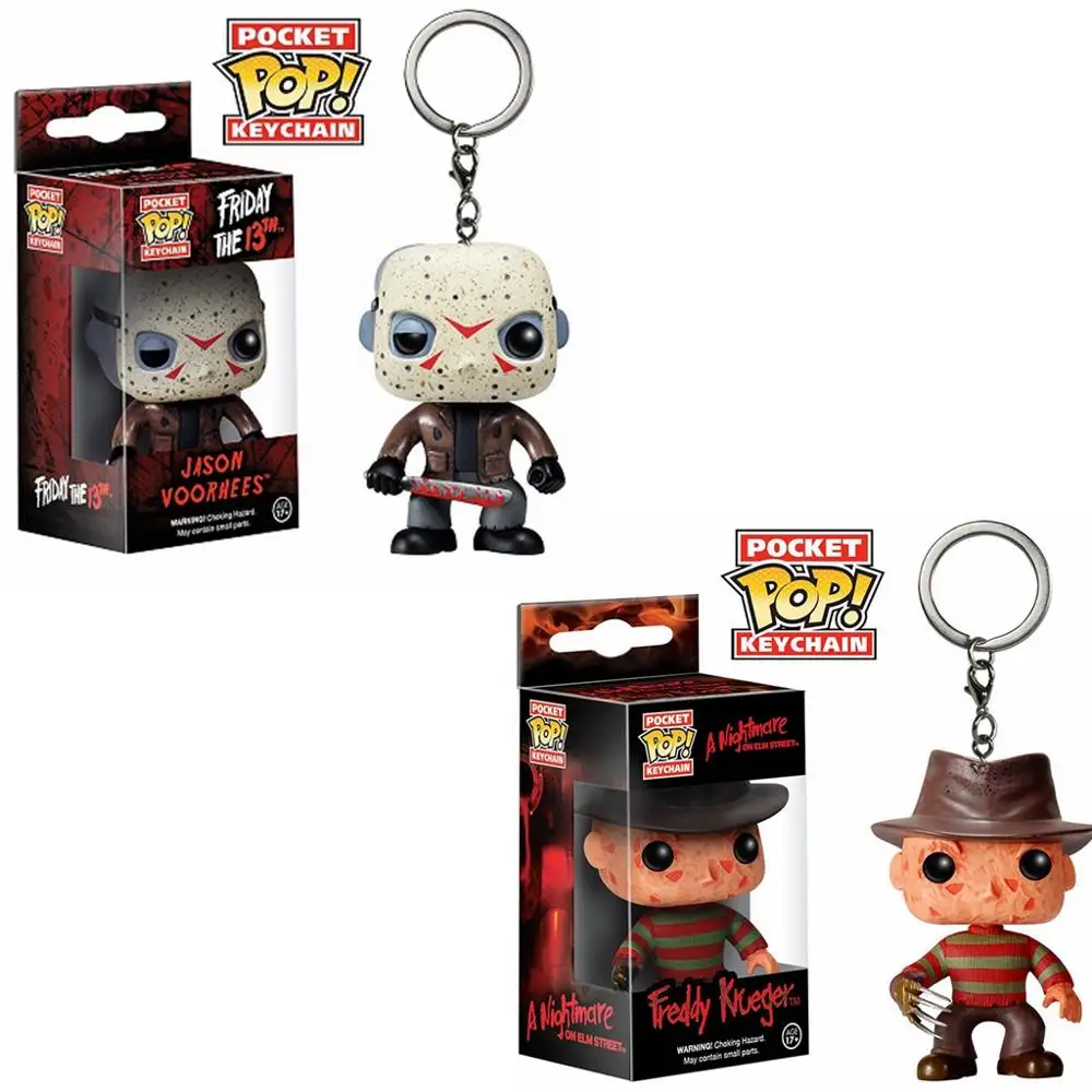 Карманный Брелок Funko POP игрушка Джейсон против Фредди фигурки героев